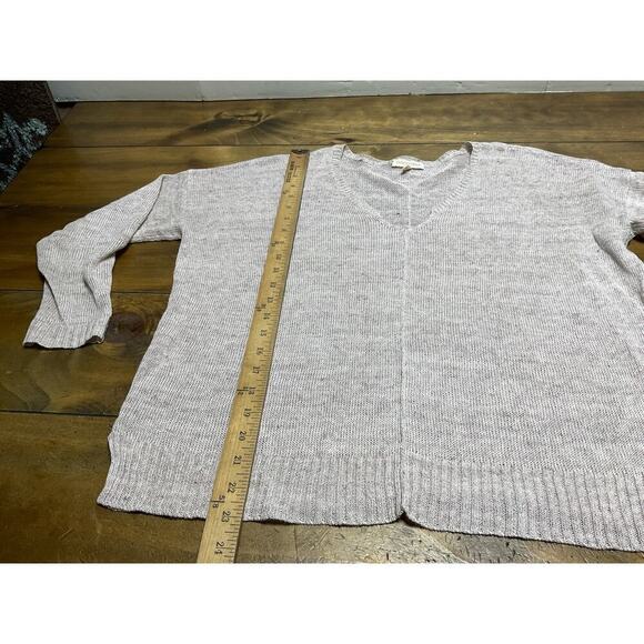 Eileen Fisher Pink Beige Knit Pullover Sweater Top Italian Yarn Size PM - Picture 8 of 12